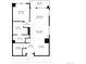 Detailed floor plan illustrating the layout of the home, including dimensions and room arrangements at 20 Wilcox St # 410, Castle Rock, CO 80104