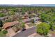 A great aerial view of the property, front yard and the surrounding neighborhood at 433 S Vaughn Way, Aurora, CO 80012