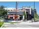 Restaurant with outdoor patio seating and modern architectural design on a sunny day at 1540 Zenobia St, Denver, CO 80204