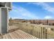 Spacious patio with scenic views of the neighborhood and surrounding landscape at 1888 Oakcrest Cir, Castle Rock, CO 80104