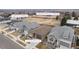 Aerial view of 5331 Routt Court showcases nearby light rail station and majestic views of the foothills at 5331 Routt Ct, Arvada, CO 80002