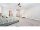 Comfortable main bedroom featuring plush carpeting and a view to the ensuite bathroom at 5331 Routt Ct, Arvada, CO 80002