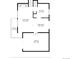 Second floor plan featuring a living room, kitchen, dining area, garage and porch at 31219 Florence Rd, Conifer, CO 80433