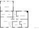 A home's floor plan displays a living room, kitchen, primary bedroom, and bedrooms for the home at 6189 Pontiac St, Commerce City, CO 80022