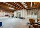 Unfinished basement with exposed ceiling and concrete floor at 16113 Enchanted Peak Way, Monument, CO 80132