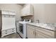Well-equipped laundry room with modern appliances, ample storage, and granite countertops at 16113 Enchanted Peak Way, Monument, CO 80132