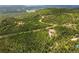 Expansive aerial view of a community nestled in a lush forest with winding roads at 30041 Marys Dr, Conifer, CO 80433