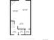 Detailed first floor plan highlighting the kitchen, living room, dining area, and foyer at 3040 Zuni St # F, Denver, CO 80211