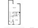 Second floor layout features a Gathering room, bedroom, bath, laundry, and walk-in closet at 3040 Zuni St # F, Denver, CO 80211