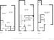 Detailed floorplans of the first, second, and third floors of the house layout at 3040 Zuni St # F, Denver, CO 80211
