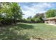 Expansive grassy backyard featuring a wooden fence, mature trees, and plenty of space for outdoor activities at 2120 S Ouray St, Aurora, CO 80013