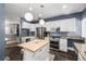 Modern kitchen with stainless steel appliances, a center island, and ample cabinet space, perfect for culinary enthusiasts at 3116 S Lincoln St, Englewood, CO 80113