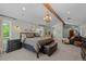 Expansive primary suite features carpet, natural light, and a seating area at 3980 S Dexter St, Cherry Hills Village, CO 80113