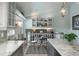 Open kitchen space with view to dining and sitting area at 3488 Dawson Rd, Sedalia, CO 80135