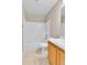 Full bathroom with a shower and tub combo, and a oak vanity with white countertop at 22974 E Dorado Dr, Aurora, CO 80015