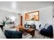 Cozy living room with stylish furniture, wood floors, and bright light at 7839 Florado St, Denver, CO 80221