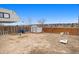 Spacious backyard area features an outbuilding at 17968 E Colgate Pl, Aurora, CO 80013