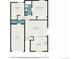 Detailed floor plan outlining the layout of the bedrooms, living spaces, and garage at 17968 E Colgate Pl, Aurora, CO 80013