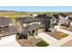 Aerial view of modern homes, showcasing their architecture and the surrounding landscape at 8816 Whiteclover St, Littleton, CO 80125