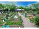 Extensive community garden with raised garden beds at 241 N Grant St, Denver, CO 80203