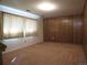 Finished basement room featuring wood paneled wall and carpet at 827 Hannibal Dr, Aurora, CO 80011