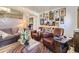 Cozy living room with leather armchairs, stylish rug, and eclectic decor at 2330 W 46Th Ave, Denver, CO 80211