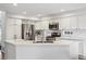 Modern kitchen features white cabinets, stainless steel appliances, and a kitchen island at 4526 Lyndenwood Pt, Highlands Ranch, CO 80130
