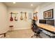 Home office featuring guitars, a desk with dual monitors, and comfortable seating at 9441 Night Star Pl, Lone Tree, CO 80124