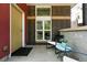 Outdoor condo entrance area with patio seating and a modern, clean design at 2518 16Th St, Denver, CO 80211