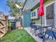 The home has a cute fenced yard and a small patio with outdoor furniture at 17427 E Rice Cir # C, Aurora, CO 80015