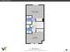 Floorplan with primary bedroom, bedroom, and two bathrooms at 17427 E Rice Cir # C, Aurora, CO 80015