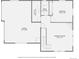 Basement floor plan with utility, bath, bedroom, garage, and recreation room layouts and dimensions at 11526 Green Cir, Conifer, CO 80433