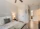 Spacious bedroom with modern decor and convenient access to the bathroom at 5755 N Genoa Way # 14-105, Aurora, CO 80019