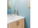 Stylish bathroom vanity with modern fixtures and a neutral color palette at 879 Delaware St, Denver, CO 80204