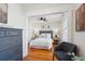Bedroom featuring hardwood floors, natural light and a ceiling fan at 424 S Pennsylvania St, Denver, CO 80209
