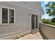 Private rear patio with sliding glass door access at 17034 E Tennessee Dr # 106, Aurora, CO 80017