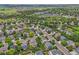 Aerial view of a residential neighborhood with green trees at 1120 N Calhan Ave, Castle Rock, CO 80104