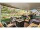 Inviting covered patio with comfortable seating, perfect for outdoor entertaining and relaxation at 7169 S Grape Ln, Centennial, CO 80122