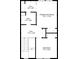 Floorplan layout of the primary bedroom, hall, bath, and second bedroom at 2883 W Long Cir # E, Littleton, CO 80120