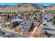 Aerial view of property showcasing its location with mountain views, landscaping and neighborhood at 4921 Fountain St, Boulder, CO 80304