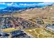 Aerial view of the neighborhood with parks, open space, and mountain views at 4921 Fountain St, Boulder, CO 80304