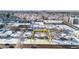 Aerial view of two adjacent lots with houses in a residential area at 1435 Quebec St, Denver, CO 80220
