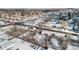 Aerial view of a house and lot in a residential neighborhood at 1435 Quebec St, Denver, CO 80220