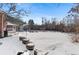 Large backyard covered in snow at 1435 Quebec St, Denver, CO 80220