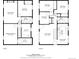 Two floor plans of home with bedrooms, Gathering rooms, living rooms and kitchens at 7961 Granada Rd, Denver, CO 80221