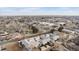 Community aerial showing ample parking, townhome layouts and close proximity to retail businesses at 2027 Terry St # 1, Longmont, CO 80501