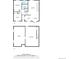 Detailed floor plan displaying room dimensions and layout of the home's two floors with square footage at 2027 Terry St # 1, Longmont, CO 80501