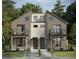 Modern two-story exterior with balconies, neutral colors, and landscaped front yard at 2417 S Lafayette St, Denver, CO 80210