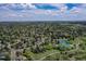 Expansive aerial view of the residential community with lush greenery, tennis courts, and recreational amenities at 7295 S Steele Cir, Centennial, CO 80122