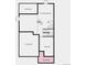 Basement floor plan with unfinished area, crawlspace, and stair access at 7279 Prairie Sage Pl, Littleton, CO 80125